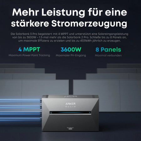 Anker Solix Solarbank 3 Pro Mehr Leistung für eine stärkere Stromerzeugung