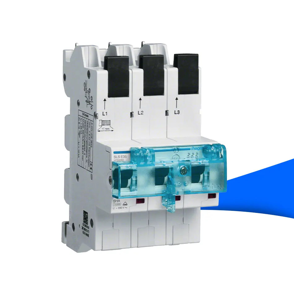 Hager HTS350E SLS-Schalter 3-polig, E-Charakteristik, 50A, QuickConnect Produktbild