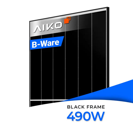 B-Ware: AIKO Solar 490W Glas-Glas Solarmodul Black Frame Neostar 2P