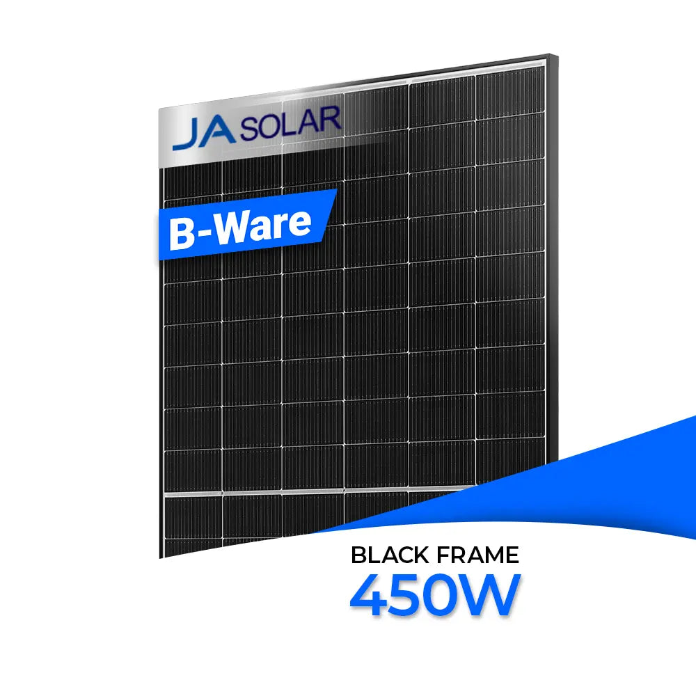 B-Ware - Ja Solar 450W Bifazial Glas-Glas Black Frame Modul JAM54D40-LB