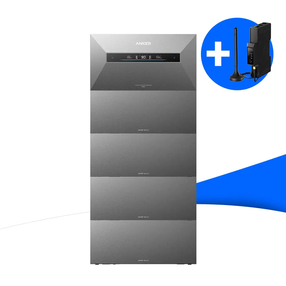 Anker Solix Solarbank Max AE111 Stromspeicher 35 kWh mit 4 Erweiterungsmodulen
