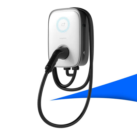Sungrow EV Charger AC22E-D G3 22 kW Wallbox mit fest integriertem 7 m Typ-2-Ladekabel – intelligente Ladestation für Elektrofahrzeuge.