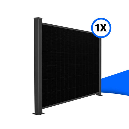 Solarzaun-Montageset für 1 Modul Quermontage Mauerwerksaufsatz