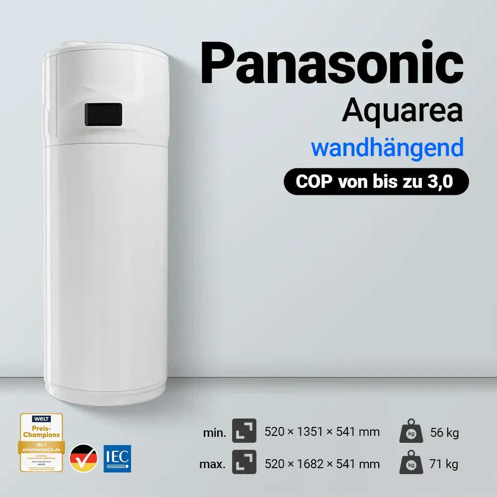 Panasonic Aquarea Brauchwasserwärmepumpe 100 L – wandhängend | P-DHW100AE5