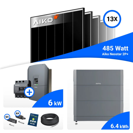 PV Komponenten 6 kWp AIKO Kostal freigestellt