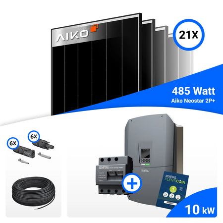 Lieferumfang PV Komplettset 10 kWp AIKO und Kostal