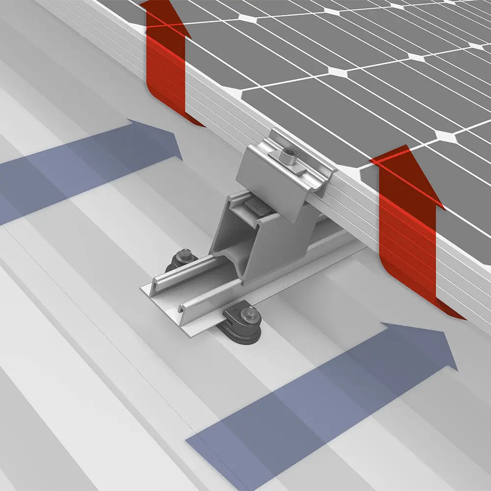 K2 BasicRail - Schrägdach Trapezblech Montageabbildung 3