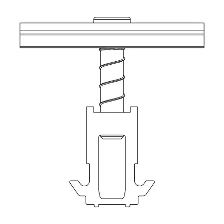 K2 Dome Clamp Mittelklemme, schwarz Zeichnung 2