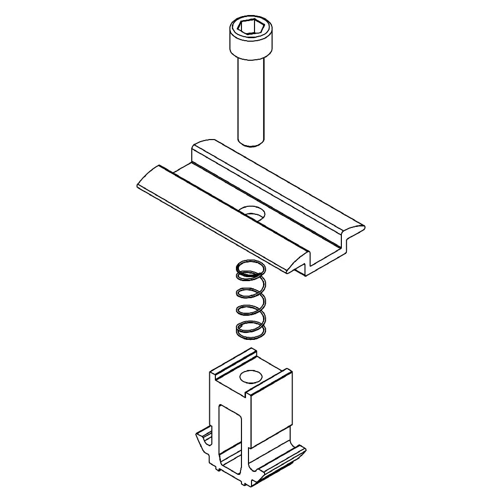 K2 Dome Clamp Mittelklemme, schwarz Zeichnung 3