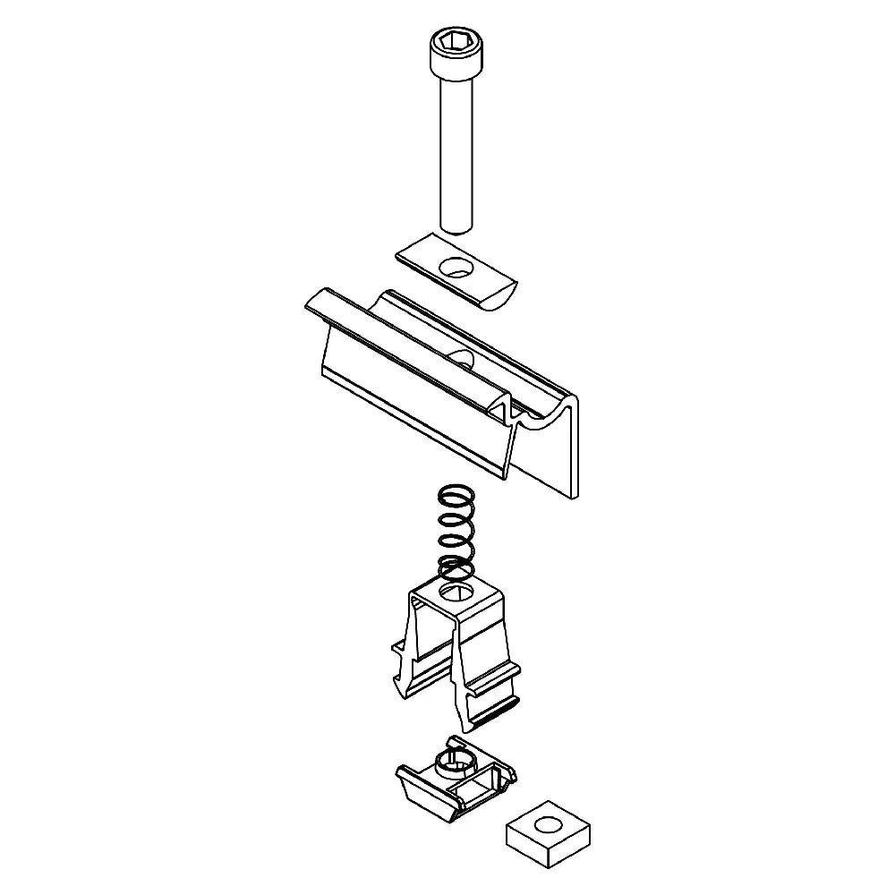 K2 Universal Endklemme OneEnd 30-42 mm, schwarz eloxiert Zeichnung 3