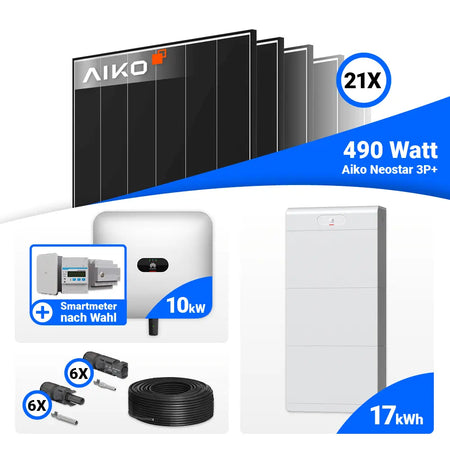 PV Komplettset mit Speicheroption 10 kWp AIKO Huawei SUN2000