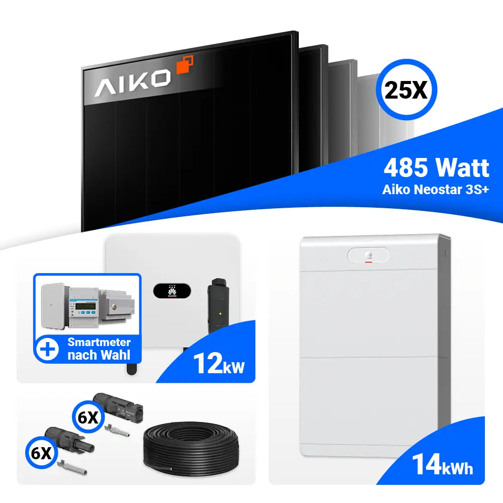 12 kWp Solarsystem mit Huawei SUN2000-12K-MB0 und Speicheroption