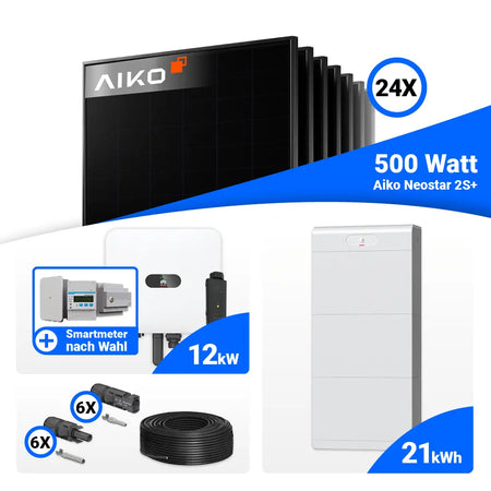 12 kWp PV Anlage AIKO 500W Module Huawei MAP0