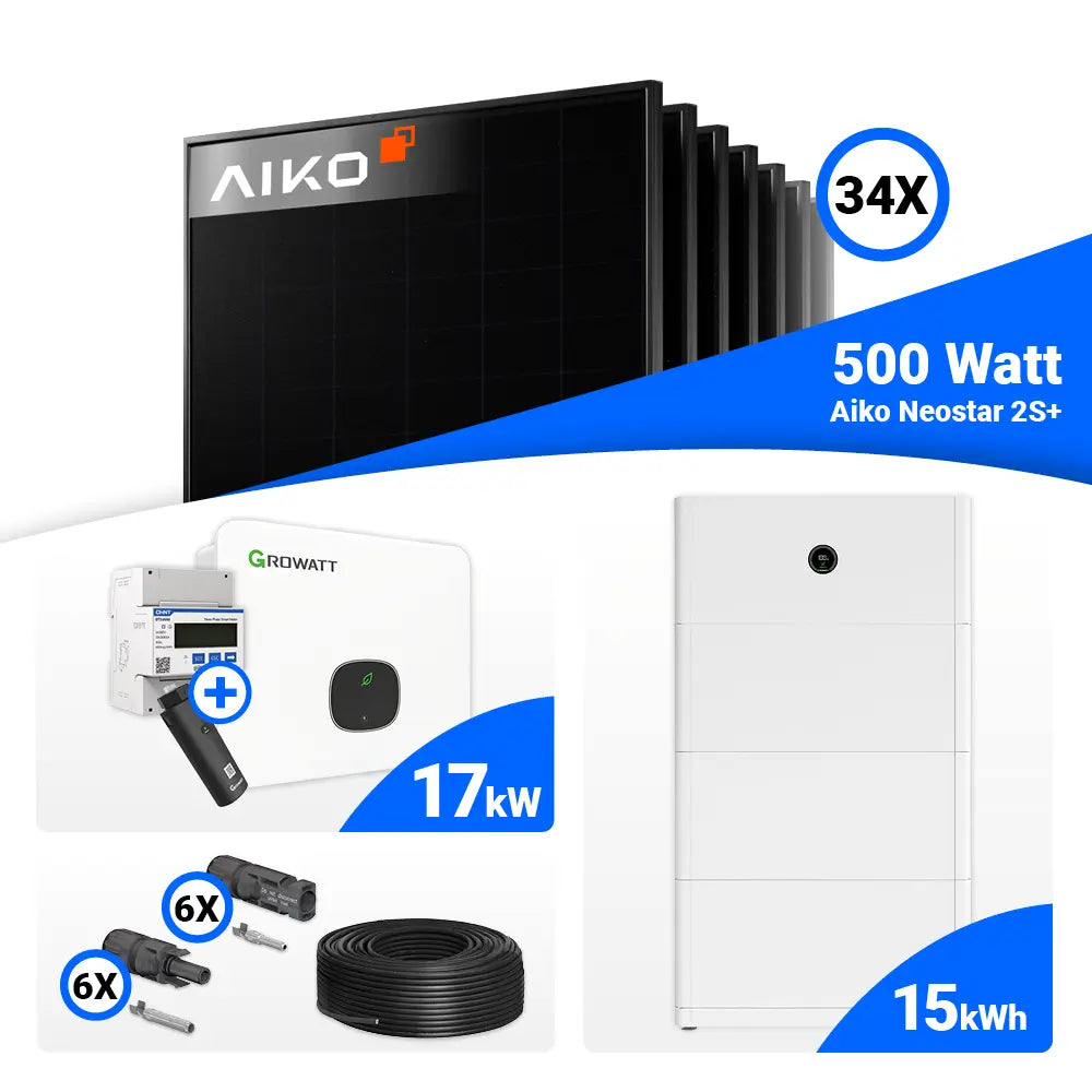 PV Anlage 17 kWp Growatt MID17KTL3-XH mit Speicheroption