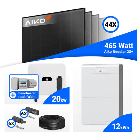 Solaranlage Set 20 kWp mit 44 AIKO Modulen und Huawei SUN2000
