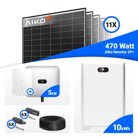 Huawei Luna2000 S0 Batteriespeicher im 5-kWp PV-Komplettset dargestellt.