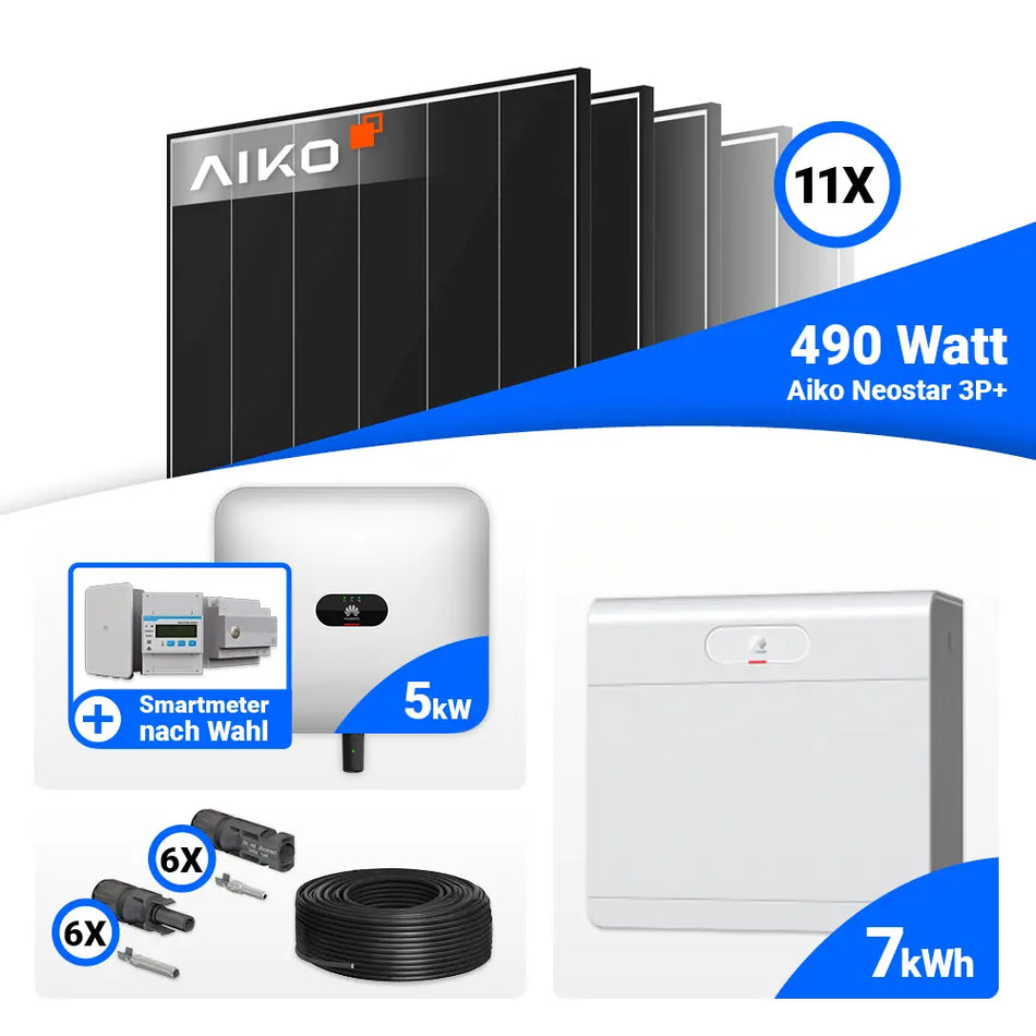 5 kWp Solarsystem mit Huawei Wechselrichter und Speicheroption
