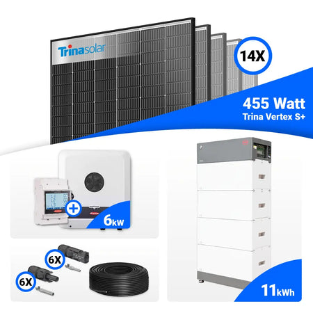 6 kWp PV Komplettanlage – 14 Trina 455W Black Frame, Fronius SYMO-GEN24 6.0, Speicheroption möglich