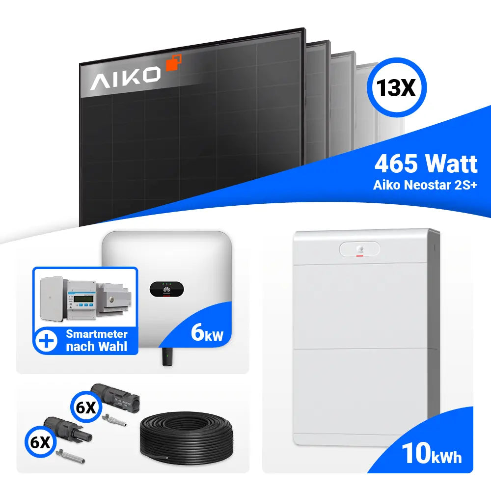 PV Komplettanlage 6 kWp AIKO Full Black Module Huawei