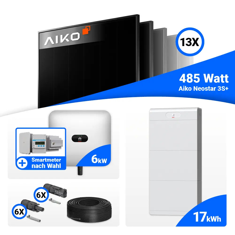 Solaranlage Set 6 kWp mit 13 AIKO Modulen und Huawei SUN2000