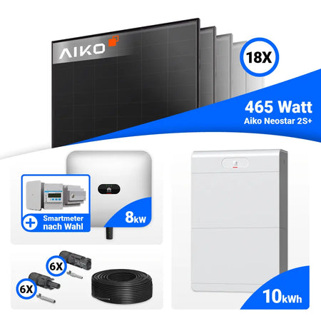 PV Komplettanlage 8 kWp AIKO Full Black Module Huawei