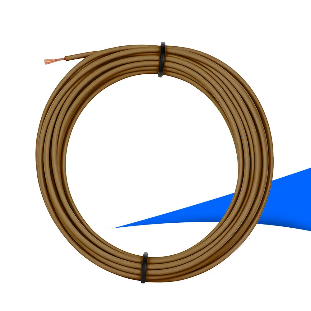 Flexible Aderleitung H07V-K in Braun, hochwertige Kupferleitung für Elektroinstallationen, aufgewickelt als Kabelring – ideal für Hausinstallation, Schaltschrankbau und Industrieanwendungen. Robuste Isolierung und einfache Verarbeitung. Erhältlich bei SH24.