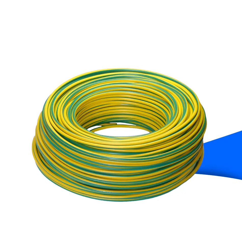 Produktbild - Das Erdungskabel H07V-K 16 mm² in Grün/Gelb ist eine hochwertige, flexible Einzelleitung zur sicheren Erdung und zum Potenzialausgleich in elektrischen Anlagen.