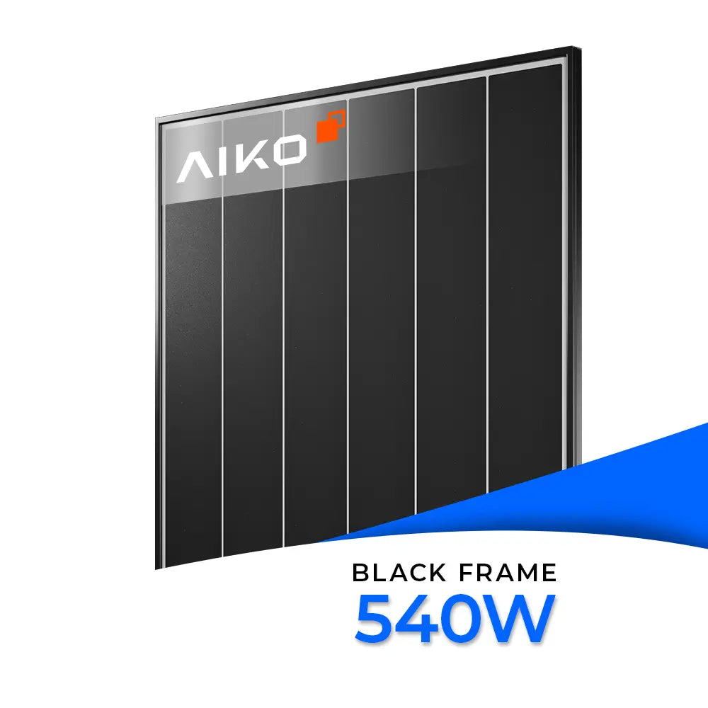 Produktbild - N-Typ ABC Glas-Glas Solarmodule mit jeweils 540 WP in eleganter Black-Frame Optik.