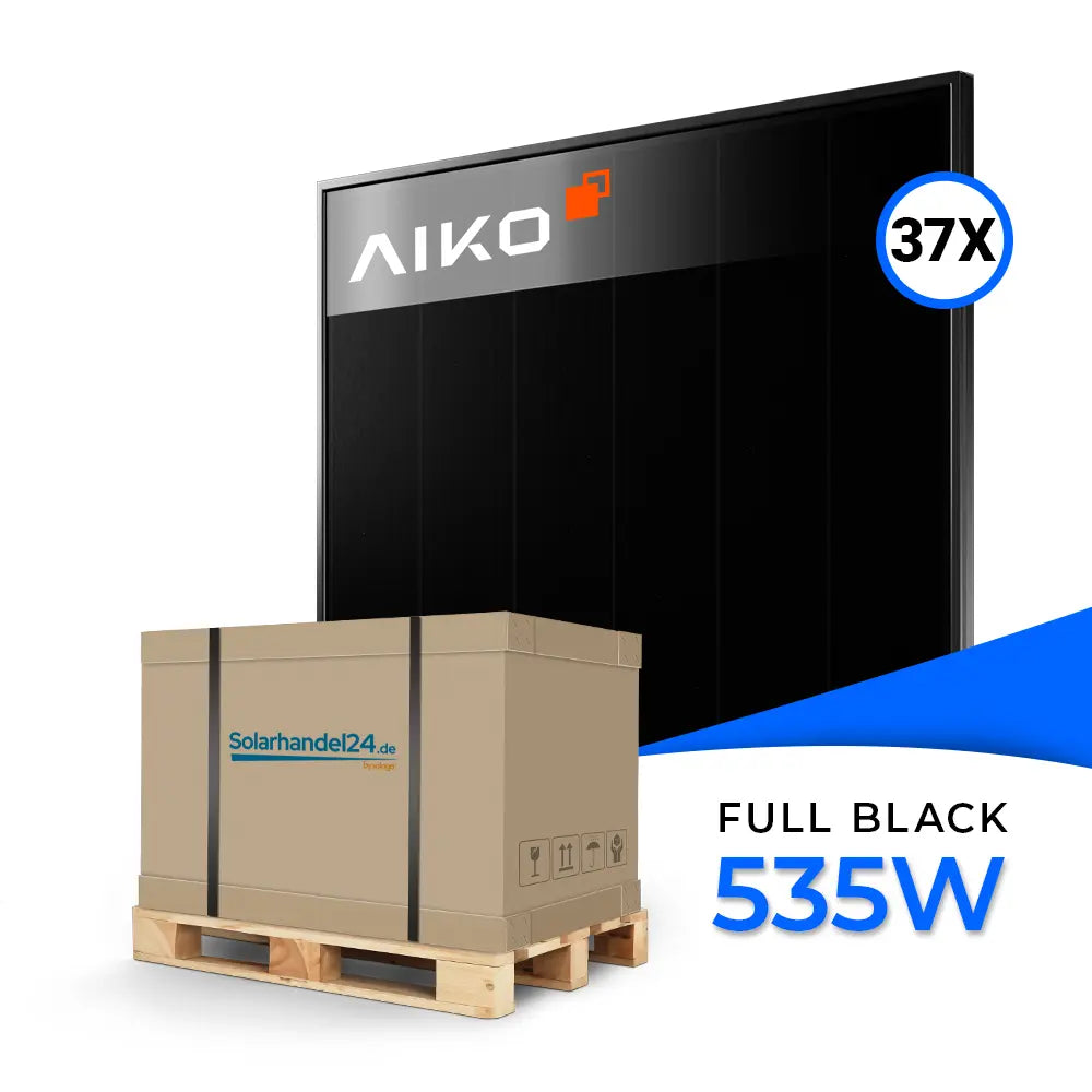 Produktbild AIKO Solar 535W Glas-Glas Full Black Modul AIKO-A535-MCE60Db Neostar 3S+60 - Palettenpreis (37 Stk.)