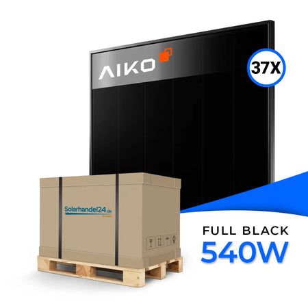 Produktbild AIKO Solar 540W Glas-Glas Full Black Modul AIKO-A540-MCE60Db Neostar 3S+60 - Palettenpreis (37 Stk.)