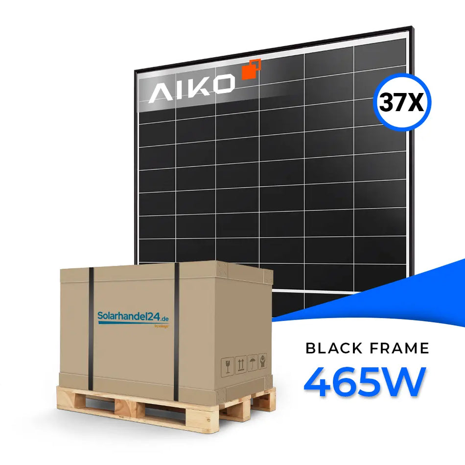 Aiko Solar 465W Glas-Glas Black Frame Modul AIKO-A-MAH54Dw Neostar 2P+ - Palettenpreis (37 Stk.)