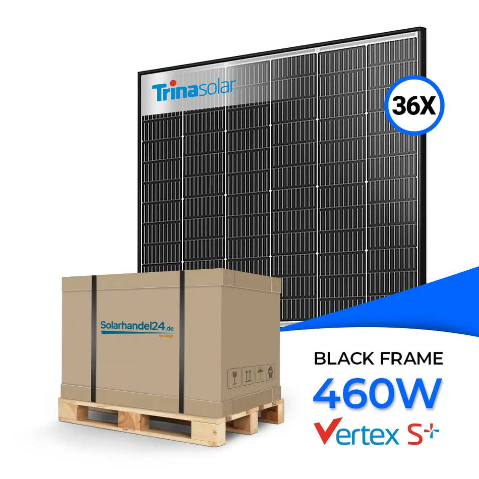 Produktbild Palette Trina Vertex S+ 460W Glas-Glas Black Frame TSM-NEG9R.28