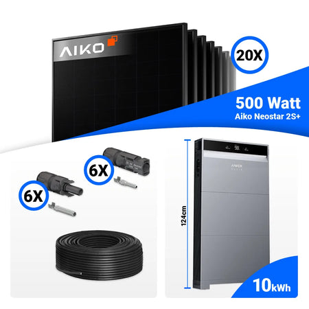PV Komplettset 10 kWp mit Anker SOLIX X1-H10K-T und Speicheroption kaufen
