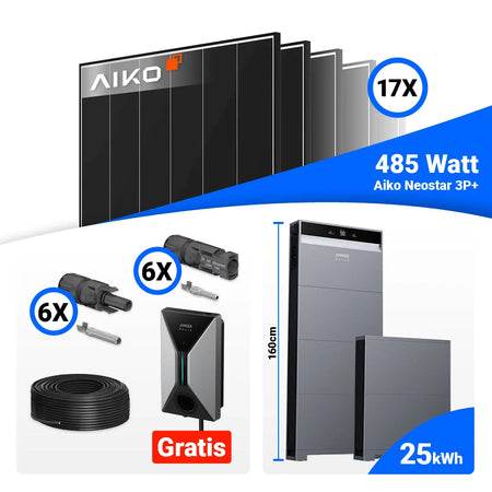 PV Komplettset 8 kWp Black Frame Solaranlage mit Anker Hybrid WR kaufen