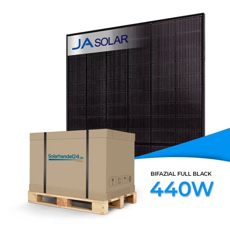 Ja Solar 440W Bifazial Glas-Glas Full Black JAM54D41 - Palettenpreis (ab 36 Stk.)