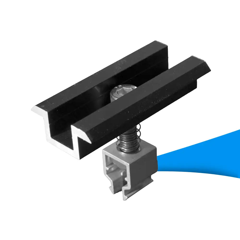 Mittelklemme Klick System schwarz, eloxiert - 30 mm – Solarhandel24