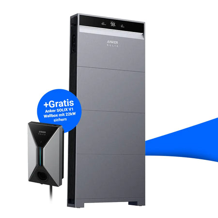 Kompakter Anker SOLIX X1 Wechselrichter mit Energiemanagement und Gratis-Wallbox ab 10 kWh Speicher – erhältlich bei SH24.