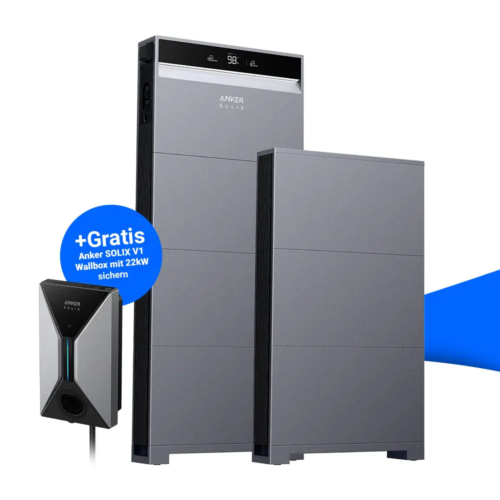 Abbildung des Anker SOLIX X1 mit flexibler Speicheroption und kostenloser Wallbox ab 10 kWh – erhältlich bei SH24.